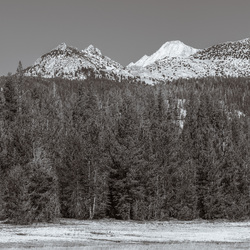 Mount Conness and Ragged Peak from Tuolumne Meadows