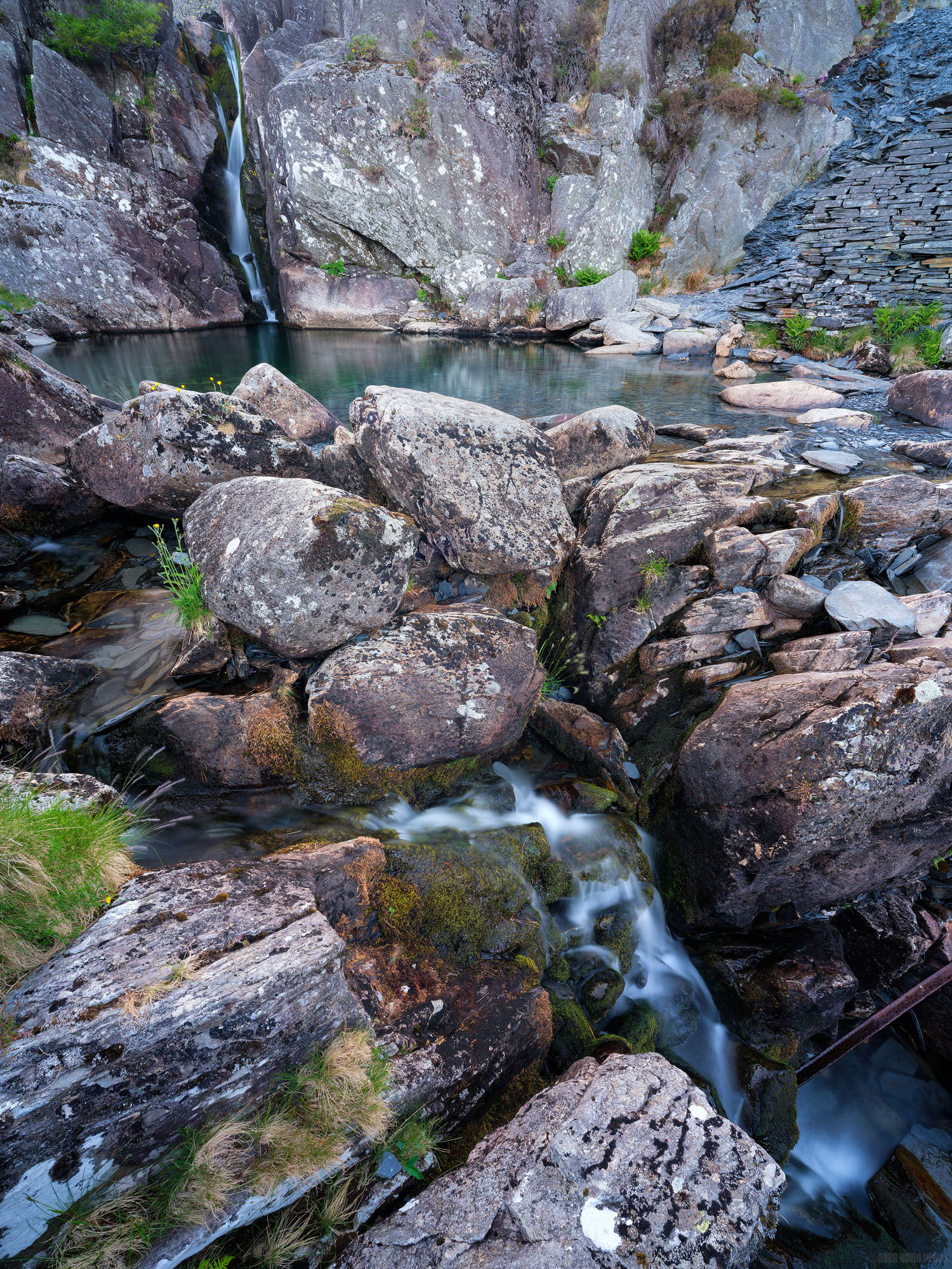 Cwmorthin Waterfalls